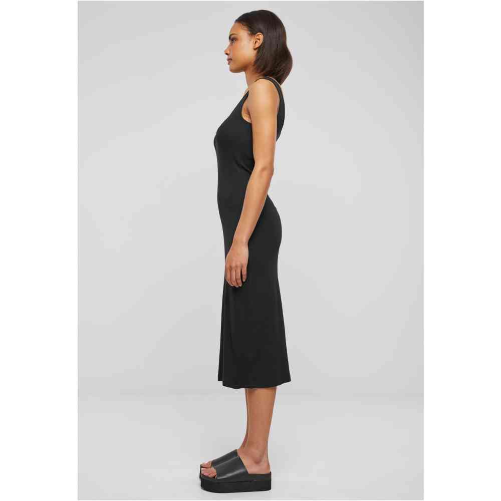 Urban Classics - Rib Top Lange jurk - Zwart